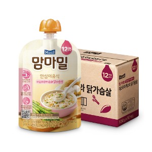[매일유업] 맘마밀 안심이유식 12개월 아스파라거스와닭가슴살 100G 10팩